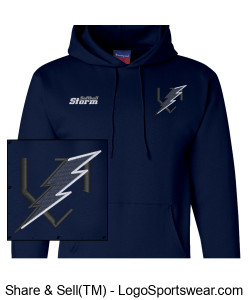 Champion Adult Powerblend Hooded Sweatshirt Design Zoom